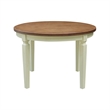 44 x 44 in Round Top Solid Wood Dining Table in Hickory/Shell