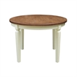 44 x 44 in Round Top Solid Wood Dining Table in Hickory/Shell