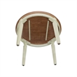 44 x 44 in Round Top Solid Wood Dining Table in Hickory/Shell