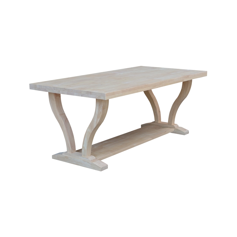International Concepts LaCasa Solid Wood Coffee Table - Unfinished