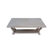 International Concepts LaCasa Solid Wood Coffee Table - Unfinished