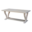 International Concepts LaCasa Solid Wood Coffee Table - Unfinished