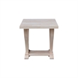 International Concepts LaCasa Solid Wood End Table - Unfinished