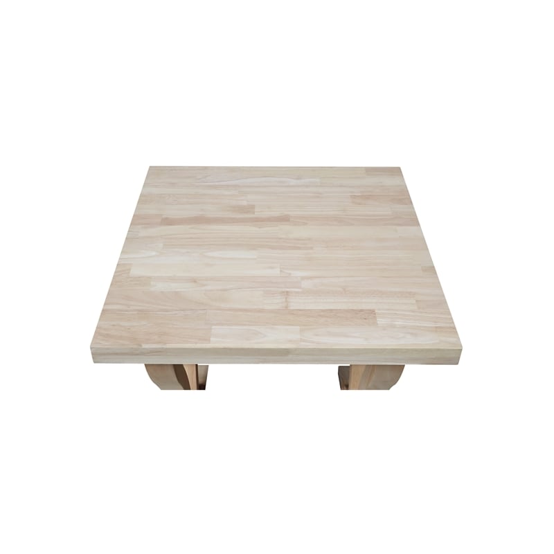 International Concepts LaCasa Solid Wood End Table - Unfinished