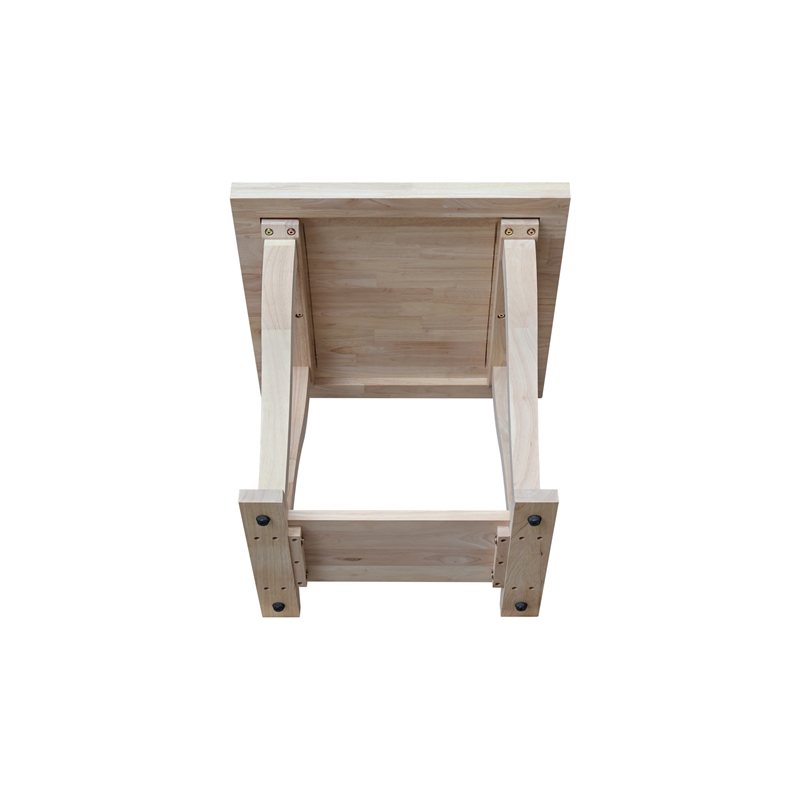 International Concepts LaCasa Solid Wood End Table - Unfinished