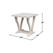 International Concepts LaCasa Solid Wood End Table - Unfinished
