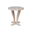 International Concepts LaCasa Solid Wood Round End Table - Unfinished