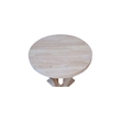 International Concepts LaCasa Solid Wood Round End Table - Unfinished