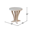 International Concepts LaCasa Solid Wood Round End Table - Unfinished