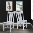 International Concepts Ava Solid Wood Dining Chairs - Set of 2 in White