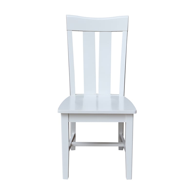 International Concepts Ava Solid Wood Dining Chairs - Set of 2 in White