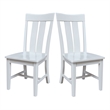 International Concepts Ava Solid Wood Dining Chairs - Set of 2 in White
