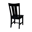 International Concepts Ava Solid Wood Dining Chairs - Set of 2 in Black