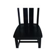 International Concepts Ava Solid Wood Dining Chairs - Set of 2 in Black