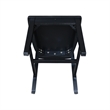 International Concepts Ava Solid Wood Dining Chairs - Set of 2 in Black