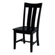 International Concepts Ava Solid Wood Dining Chairs - Set of 2 in Black