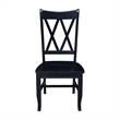 International Concepts Double XX Solid Wood  Dining Chairs - Set of 2 in Black