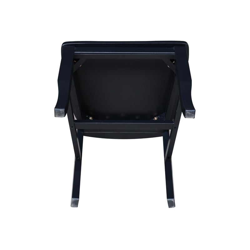 International Concepts Double XX Solid Wood  Dining Chairs - Set of 2 in Black