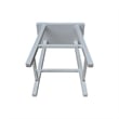 Saddle Seat Counter Height Wood Stool in White with 24 in Seat