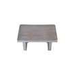 Saddle Seat Counter Height Wood Stool in Washed Gray Taupe with 24 in Seat
