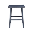 Saddle Seat Counter Height Wood Stool in Heather Gray with 24 in Seat