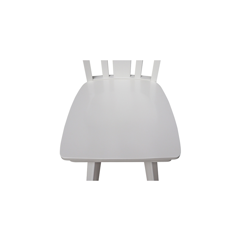San Remo Counter Height Wood Stool with 24 in H Swivel Seat in White