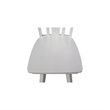 San Remo Counter Height Wood Stool with 24 in H Swivel Seat in White