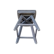 San Remo Counter Height Wood Stool with 24 in H Swivel Seat in Heather Gray