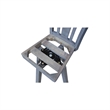 San Remo Counter Height Wood Stool with 24 in H Swivel Seat in Heather Gray