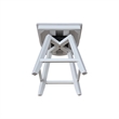 Charlotte Counter Height Wood Stool with 24 in H Swivel Seat in White
