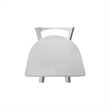 Charlotte Counter Height Wood Stool with 24 in H Swivel Seat in White