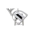 Charlotte Counter Height Wood Stool with 24 in H Swivel Seat in White