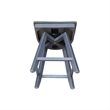 Charlotte Counter Height Wood Stool with 24 in H Swivel Seat in Heather Gray