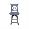 Charlotte Counter Height Wood Stool with 24 in H Swivel Seat in Heather Gray