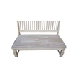 International Concepts Vista Slat Back Solid Wood Bench - Unfinished