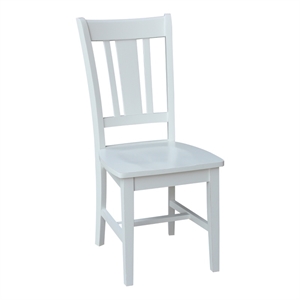 San Remo Solid Wood Splatback Chair - Beach White Hand Rubbed