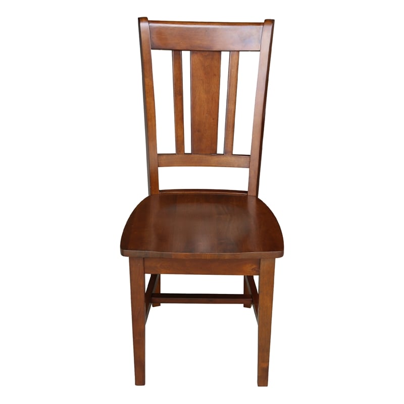 International Concepts San Remo Solid Wood Splatback Dining Chair in Espresso