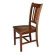 International Concepts San Remo Solid Wood Splatback Dining Chair in Espresso