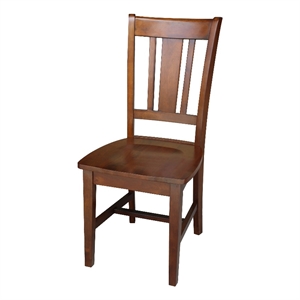 International Concepts San Remo Solid Wood Splatback Dining Chair in Espresso