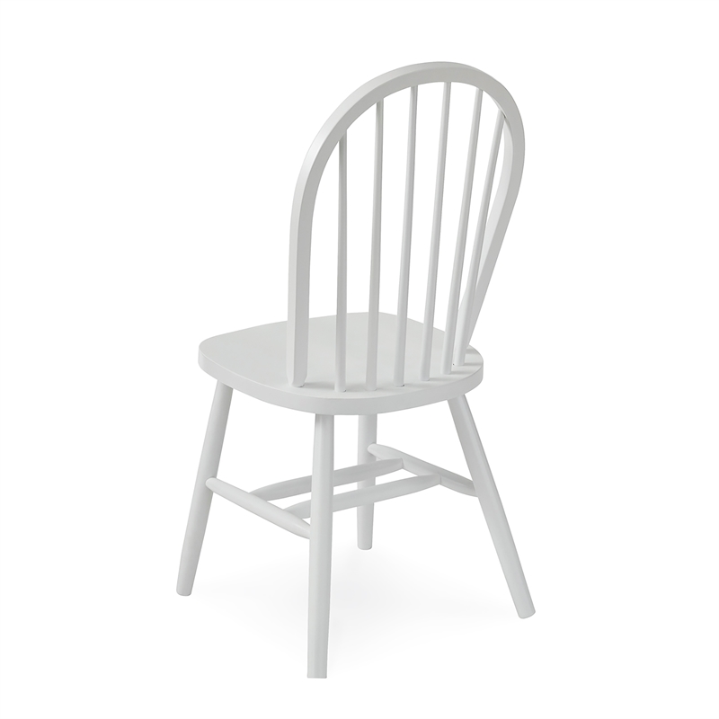 International Concepts Windsor Solid Wood Spindleback Chair in White