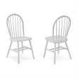 International Concepts Windsor Solid Wood Spindleback Chair in White