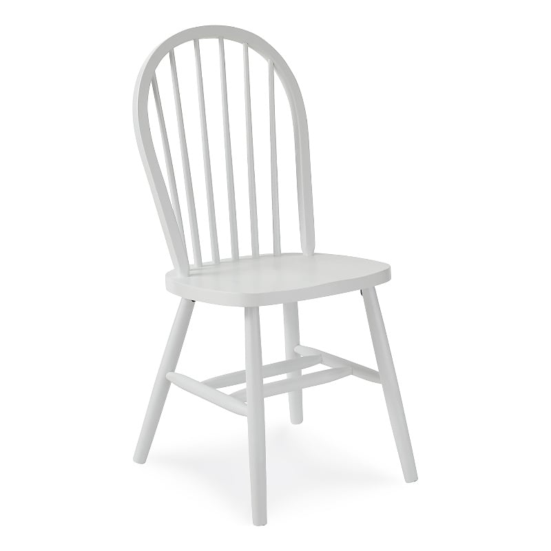 International Concepts Windsor Solid Wood Spindleback Chair in White
