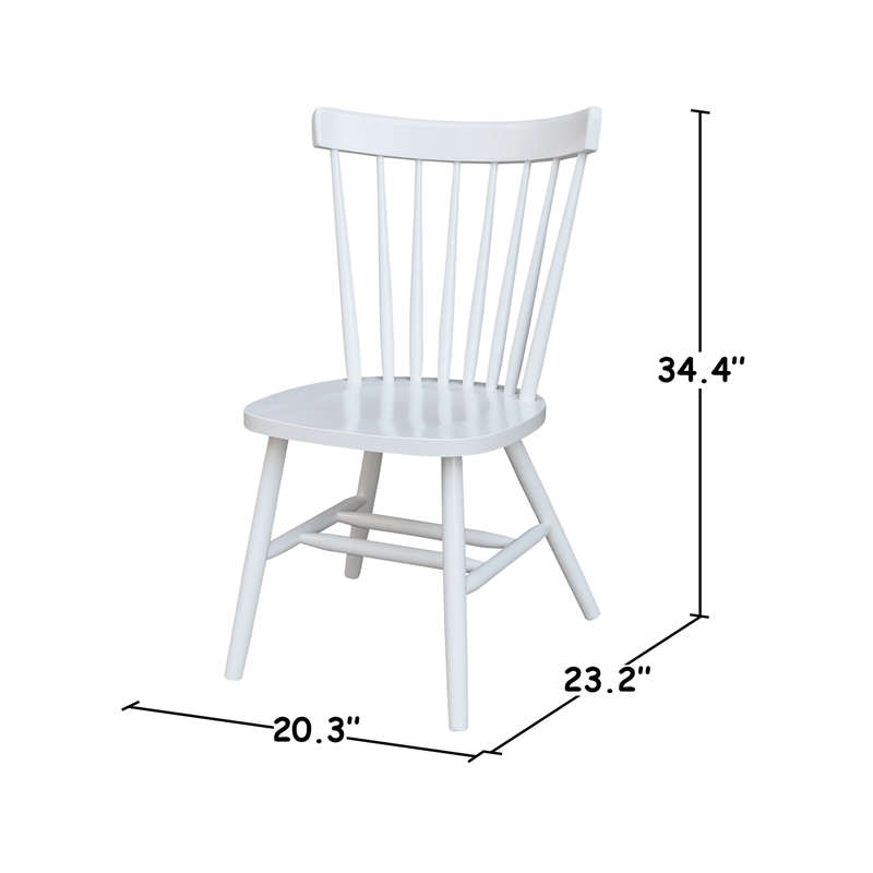 International Concepts Copenhagen Solid Wood Chair in White