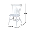 International Concepts Copenhagen Solid Wood Chair in White