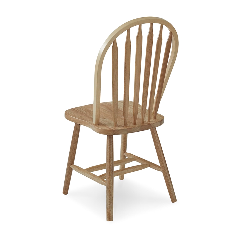 International Concepts Windsor Solid Wood Arrowback Chair in Natural