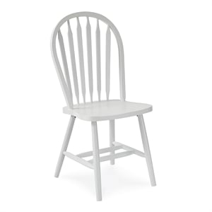 International Concepts Windsor Solid Wood Arrowback Chair in White