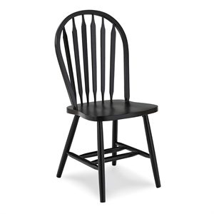 International Concepts Windsor Solid Wood Arrowback Chair in Black