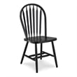 International Concepts Windsor Solid Wood Arrowback Chair in Black