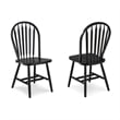 International Concepts Windsor Solid Wood Arrowback Chair in Black