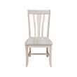 International Concepts Set of 2 Weston Solid Wood Chairs in Unfinished